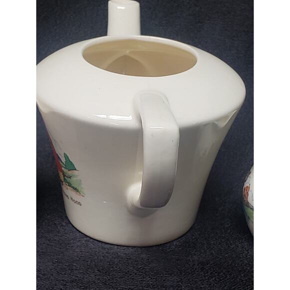 Vintage Sylvan Childs Nursery Rhyme Tea Set | Cup Tea Pot - Saucer Kids Play Set - Picture 15 of 16